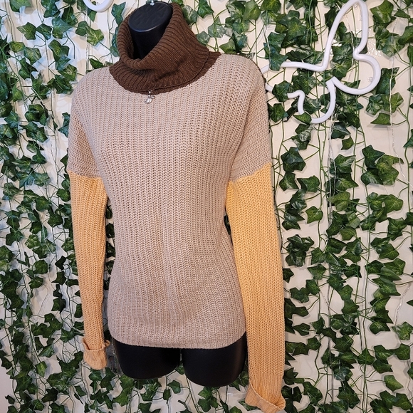 ❤️Say What? Brown & Pink Sweater💎 - Picture 3 of 5